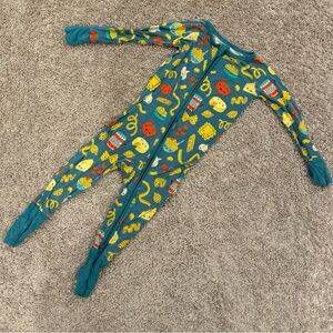 Little Sleepies Zippy in Pasta Print - Size 12-18M